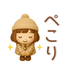 かわいい女の子❤️冬のスタンプ（個別スタンプ：4）