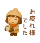 かわいい女の子❤️冬のスタンプ（個別スタンプ：5）