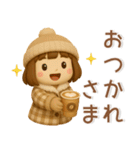 かわいい女の子❤️冬のスタンプ（個別スタンプ：6）