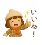 かわいい女の子❤️冬のスタンプ（個別スタンプ：11）