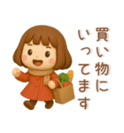 かわいい女の子❤️冬のスタンプ（個別スタンプ：12）