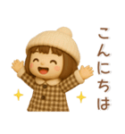 かわいい女の子❤️冬のスタンプ（個別スタンプ：14）