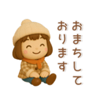 かわいい女の子❤️冬のスタンプ（個別スタンプ：16）