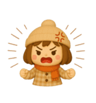 かわいい女の子❤️冬のスタンプ（個別スタンプ：17）