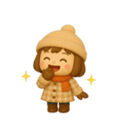 かわいい女の子❤️冬のスタンプ（個別スタンプ：19）
