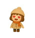 かわいい女の子❤️冬のスタンプ（個別スタンプ：20）