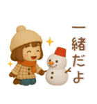 かわいい女の子❤️冬のスタンプ（個別スタンプ：21）