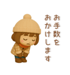 かわいい女の子❤️冬のスタンプ（個別スタンプ：22）