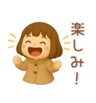 かわいい女の子❤️冬のスタンプ（個別スタンプ：23）