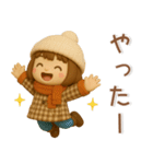 かわいい女の子❤️冬のスタンプ（個別スタンプ：24）