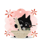 黒ねこ＆みけさん便り・13（個別スタンプ：15）