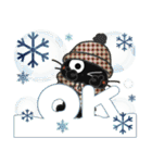 黒ねこ＆みけさん便り・13（個別スタンプ：26）