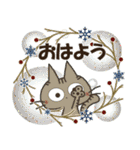 黒ねこ＆みけさん便り・13（個別スタンプ：37）