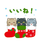 飛び出す！冬 3びきのこねこ♪（個別スタンプ：6）