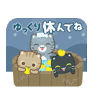 飛び出す！冬 3びきのこねこ♪（個別スタンプ：17）