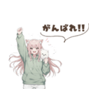 ケモミミ女の子の毎日スタンプ（個別スタンプ：5）