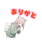 ケモミミ女の子の毎日スタンプ（個別スタンプ：6）