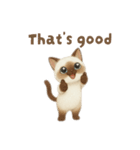 siamese cat ＆  Hachiware cat（個別スタンプ：8）