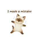 siamese cat ＆  Hachiware cat（個別スタンプ：9）