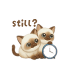 siamese cat ＆  Hachiware cat（個別スタンプ：12）