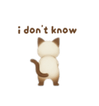 siamese cat ＆  Hachiware cat（個別スタンプ：16）