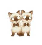 siamese cat ＆  Hachiware cat（個別スタンプ：20）