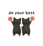 siamese cat ＆  Hachiware cat（個別スタンプ：24）