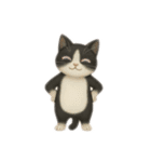 siamese cat ＆  Hachiware cat（個別スタンプ：25）