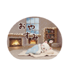 3D白猫ニャンコの冬❤普段使い（個別スタンプ：11）