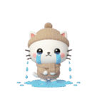 3D白猫ニャンコの冬❤普段使い（個別スタンプ：25）