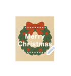 文字入力できる♥クリスマスのポストカード（個別スタンプ：10）