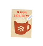 文字入力できる♥クリスマスのポストカード（個別スタンプ：16）