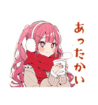 冬のラブリーな女の子♡スタンプ（個別スタンプ：5）