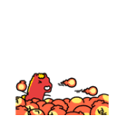 小さくてかわいい赤い馬の新年のご挨拶（個別スタンプ：7）