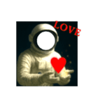 顔ハメ♥宇宙飛行士 メリクリ＆あけおめ（個別スタンプ：4）