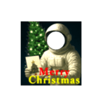 顔ハメ♥宇宙飛行士 メリクリ＆あけおめ（個別スタンプ：6）