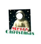 顔ハメ♥宇宙飛行士 メリクリ＆あけおめ（個別スタンプ：8）