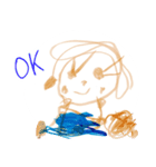 4さいの女の子の絵（個別スタンプ：2）
