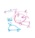 4さいの女の子の絵（個別スタンプ：7）