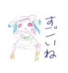 4さいの女の子の絵（個別スタンプ：8）