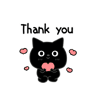 ぼく黒猫挨拶ほんのりゆるい（個別スタンプ：10）