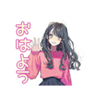 おしゃれJKの冬の毎日（個別スタンプ：2）