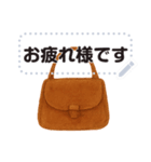 文字入力できる♥ほっこり冬服フレーム（個別スタンプ：6）