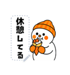文字自由 かわいいスノーボーダースタンプ（個別スタンプ：14）