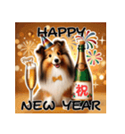 【再販】毎年使えるシェルティ♡年末年始（個別スタンプ：12）