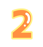 幸せ黄色ふち付き♡アルファベット（個別スタンプ：28）