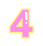 幸せ黄色ふち付き♡アルファベット（個別スタンプ：30）