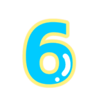 幸せ黄色ふち付き♡アルファベット（個別スタンプ：32）