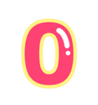 幸せ黄色ふち付き♡アルファベット（個別スタンプ：36）