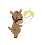 かわいい小馬ちゃん 【文字なし】（個別スタンプ：4）